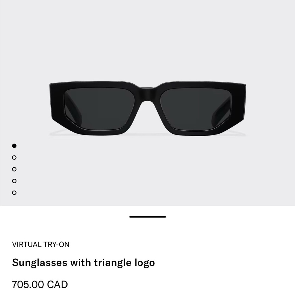 Prada Black Sunglasses with Triangle Logo - Picture 1 of 10